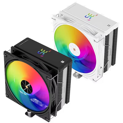 AX120-R ARGB PWM CPU Cooler with 4 Heat Pipes & Digital Display for LGA1851/1700/115X/1200 & AMD AM5