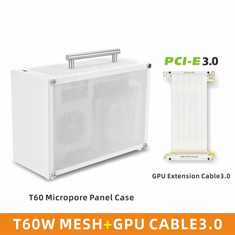 T60 Mini ITX Black Case 9L Gaming Computer Chassis Compact Transparent PC Support SFX Psu/300Mm GPU
