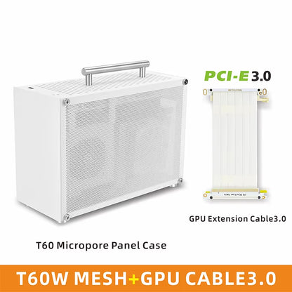 T60 Mini ITX Black Case 9L Gaming Computer Chassis Compact Transparent PC Support SFX Psu/300Mm GPU
