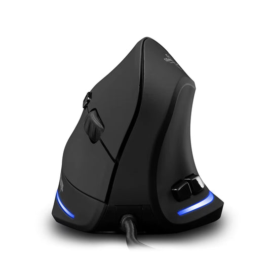 Zelotes T-20 Wired Vertical Mouse Ergonomic Rechargeable 6-Key DPI Adjustable Computer Office/Gaming Mouse