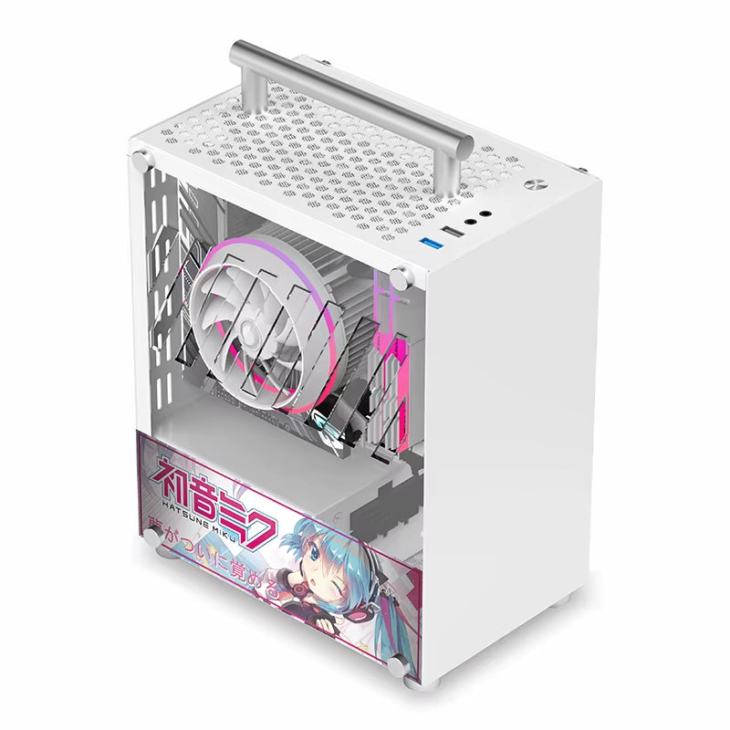 T40 Mini ITX Case 7L Acrylic or Mesh Side Panel and Portable Handle Support SFX Psu/206Mm GPU