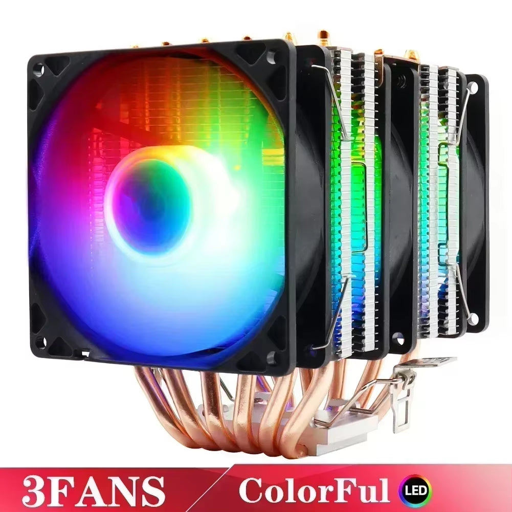 Ultra-Quiet 6 Heatpipe CPU Cooler - 160W PWM Fan for Intel & AMD Compatibility