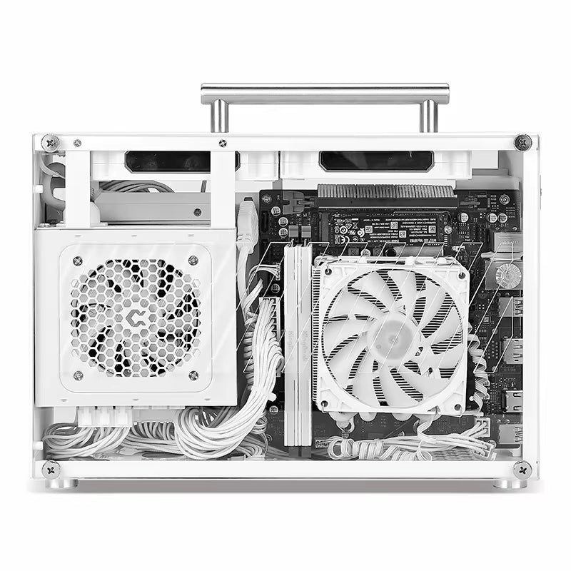 T60 Mini ITX White Case 9L Acrylic or Mesh Side Panel Compact Transparent PC Support SFX Psu/300Mm GPU