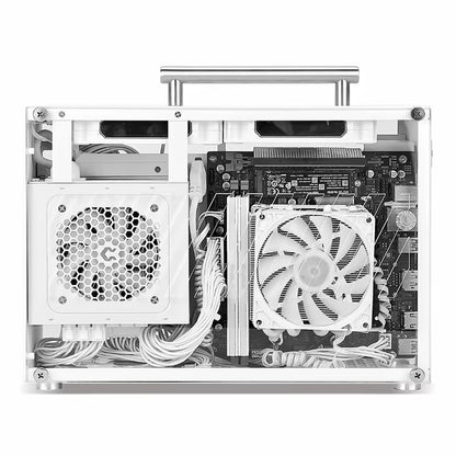 T60 Mini ITX White Case 9L Acrylic or Mesh Side Panel Compact Transparent PC Support SFX Psu/300Mm GPU