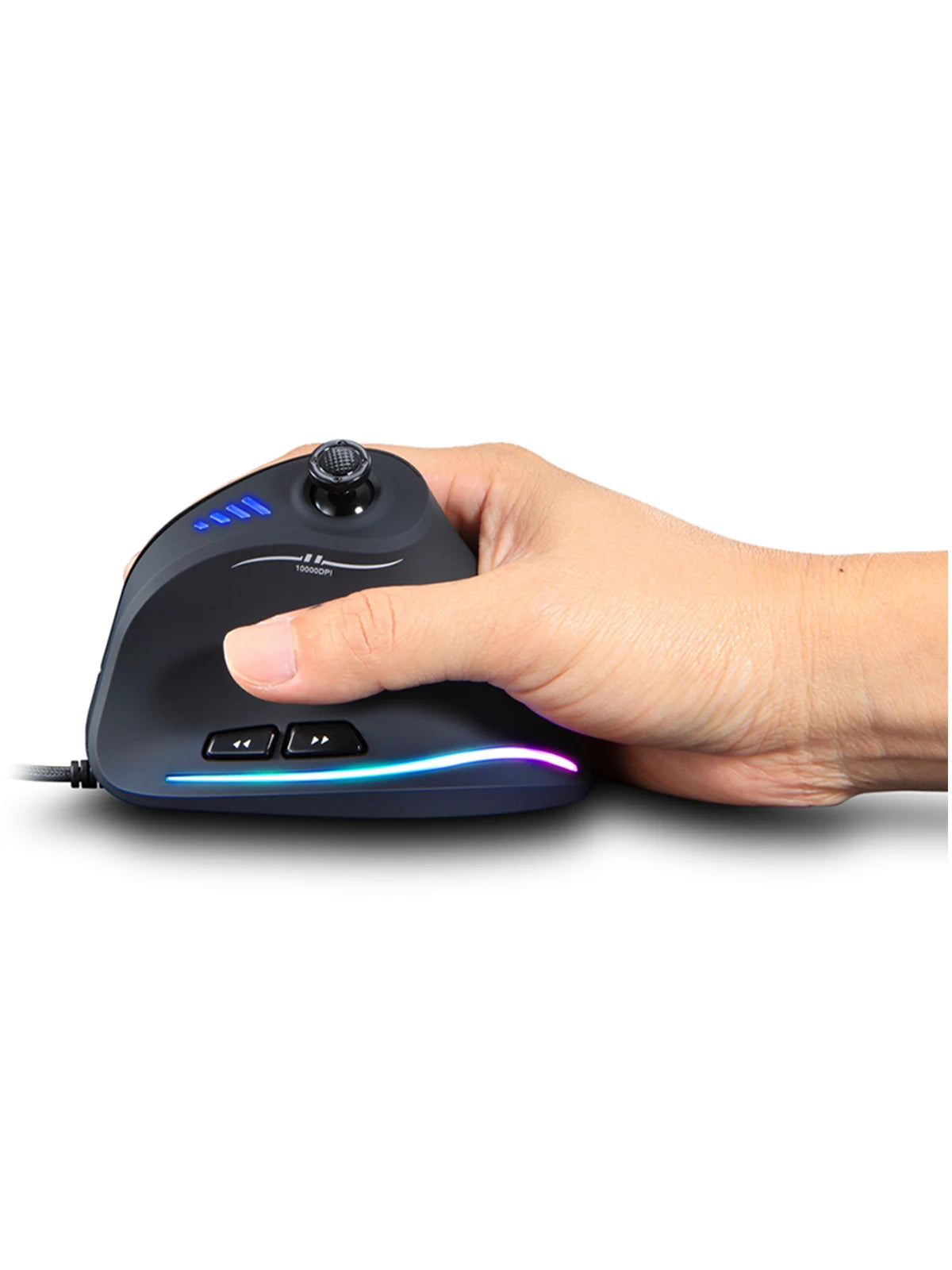 C-18 Vertical Gaming Mouse 10000 DPI Programmable 11 Buttons USB Wired RGB Optical Remote Mouse Gamer Mice for Laptop PC