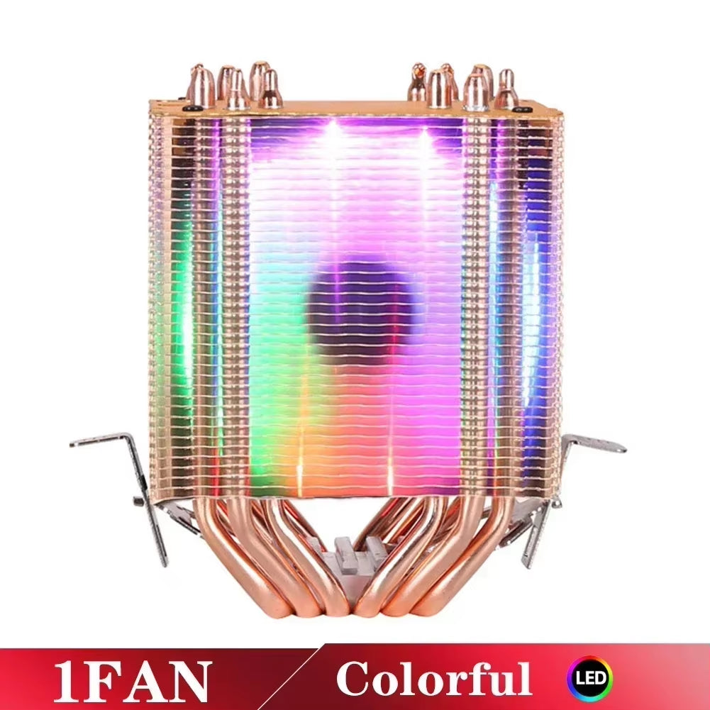 Ultra-Quiet 6 Heatpipe CPU Cooler - 160W PWM Fan for Intel & AMD Compatibility