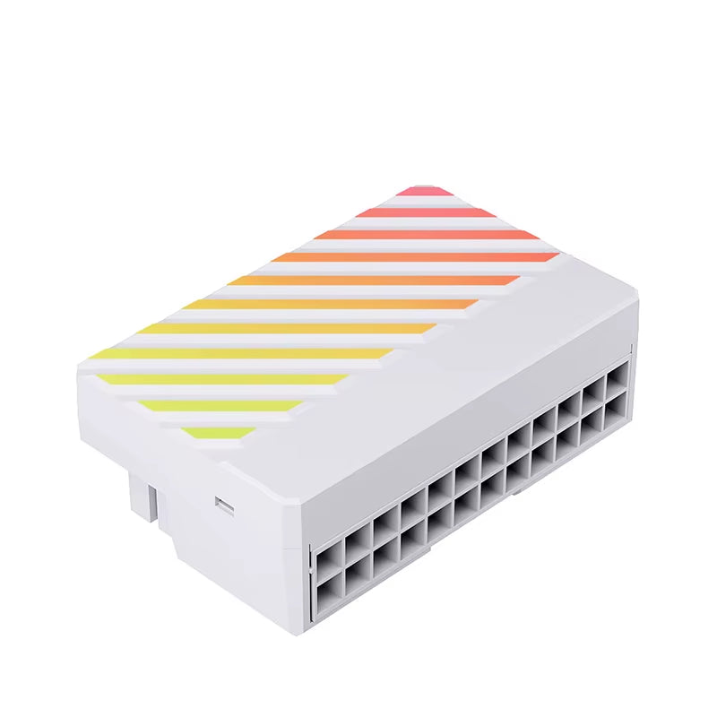 TEUCER 24Pin ATX 90° ARGB Adapter - Perfect Converter for 24Pin Motherboard Power Supplies