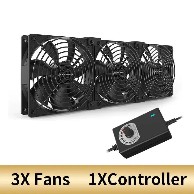 High Speed Large Air Volume Mining Machine Fan 120MM 3000RPM Mining Machine Workstation Cabinet Fan Server System Fan Kit
