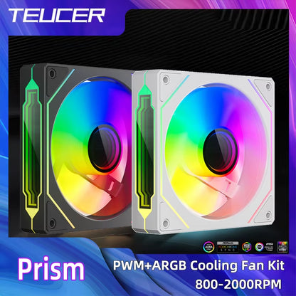 Prism 4 PRO 3PCS PC Case Fan 120Mm ARGB Cyclic Mirror Light Effect PWM 800-2000RPM CPU Cooler Ventilador