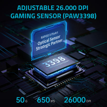 Vt3Pro Wireless Gaming Mouse 59G Lightweight 8Khz Polling Rate 26000DPI 9 Programmable Buttons Ultimate Optical Sensor