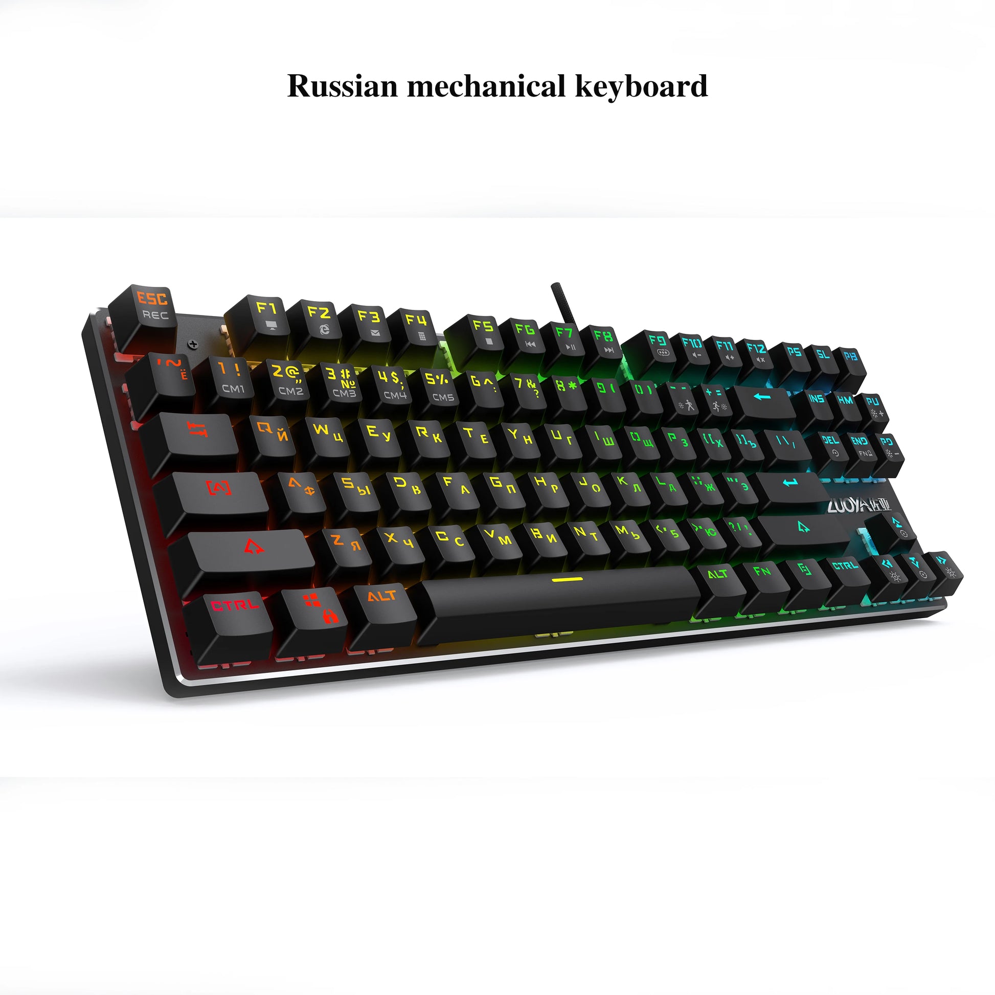 Mechanical Keyboard Wired Gaming Keyboard RGB Mix Backlit 87 104 Anti-Ghosting Blue Red Switch for Game Laptop PC Russian US