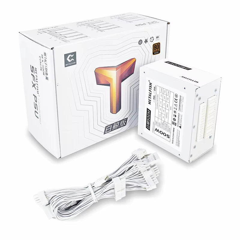 Full-Modular SFX-500W PSU 80Plus Bronze White Power Supply for Mini ITX Chassis Small Computer Case 100/220V