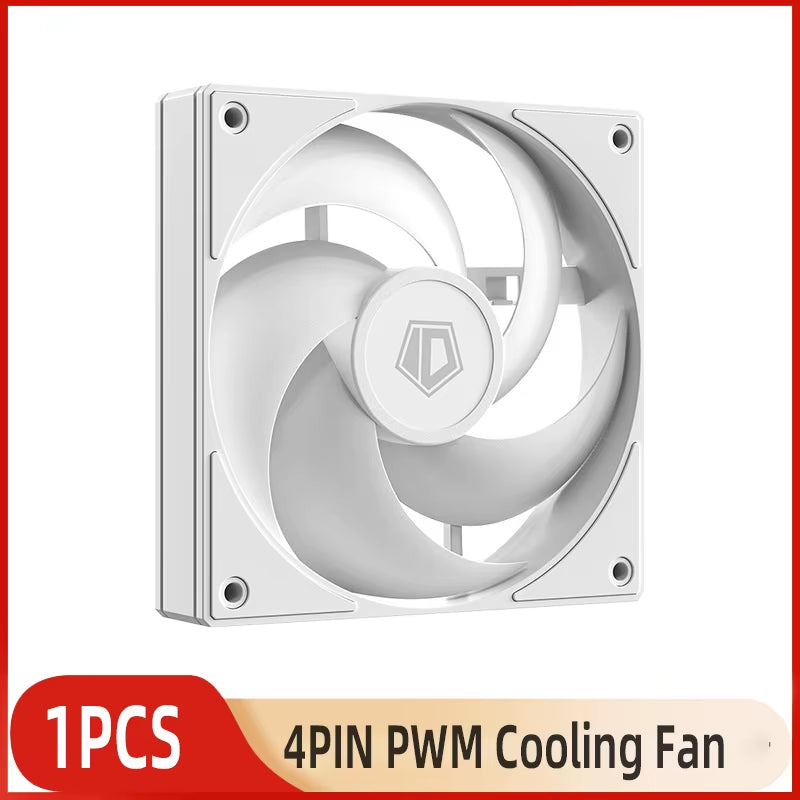 ID-COOLING AS-120 Computer Case Fan 120Mm 4PIN PWM Fan Low Noise Cooling Fan Applicable to 360Mm Water Cooler&Cpu Air Cooler