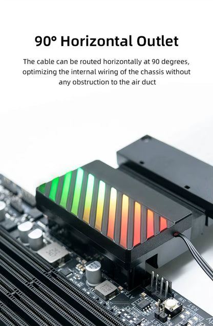 TEUCER 24Pin ATX 90° ARGB Adapter - Perfect Converter for 24Pin Motherboard Power Supplies