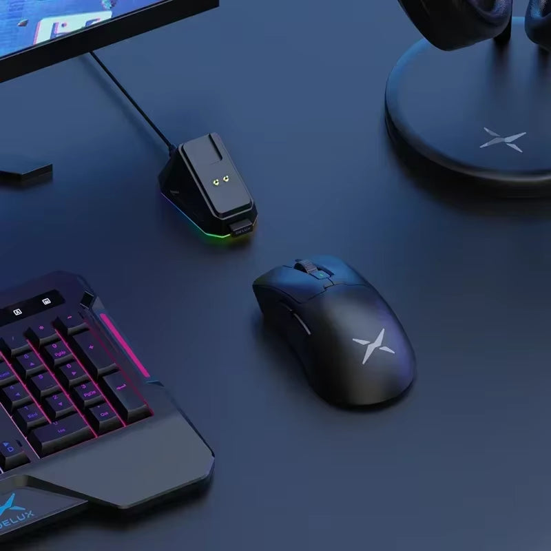 M900PRO Wireless Gaming Mouse Ergonomic 8K Polling Rate PAW3395 63G Magnetic RGB Charging Dock for Right Big Hand PC Gamer