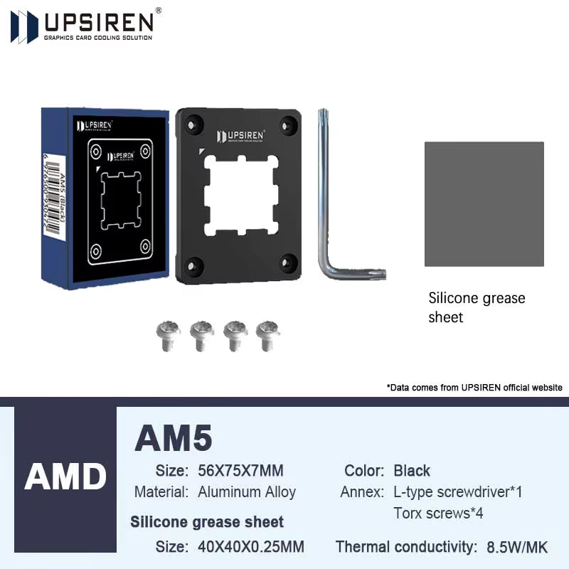 LGA1700-BCF/ AM5 BLACK CPU Bend Correction Fixed Buckle Anti-Bending Bracket Pressure Plate CPU Cooler Full Fit Fixer