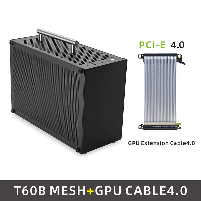 T60 Mini ITX Black Case 9L Gaming Computer Chassis Compact Transparent PC Support SFX Psu/300Mm GPU
