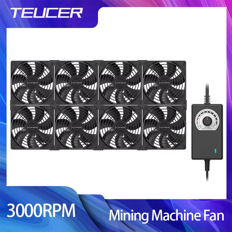 High Speed Large Air Volume Mining Machine Fan 120MM 3000RPM Mining Machine Workstation Cabinet Fan Server System Fan Kit