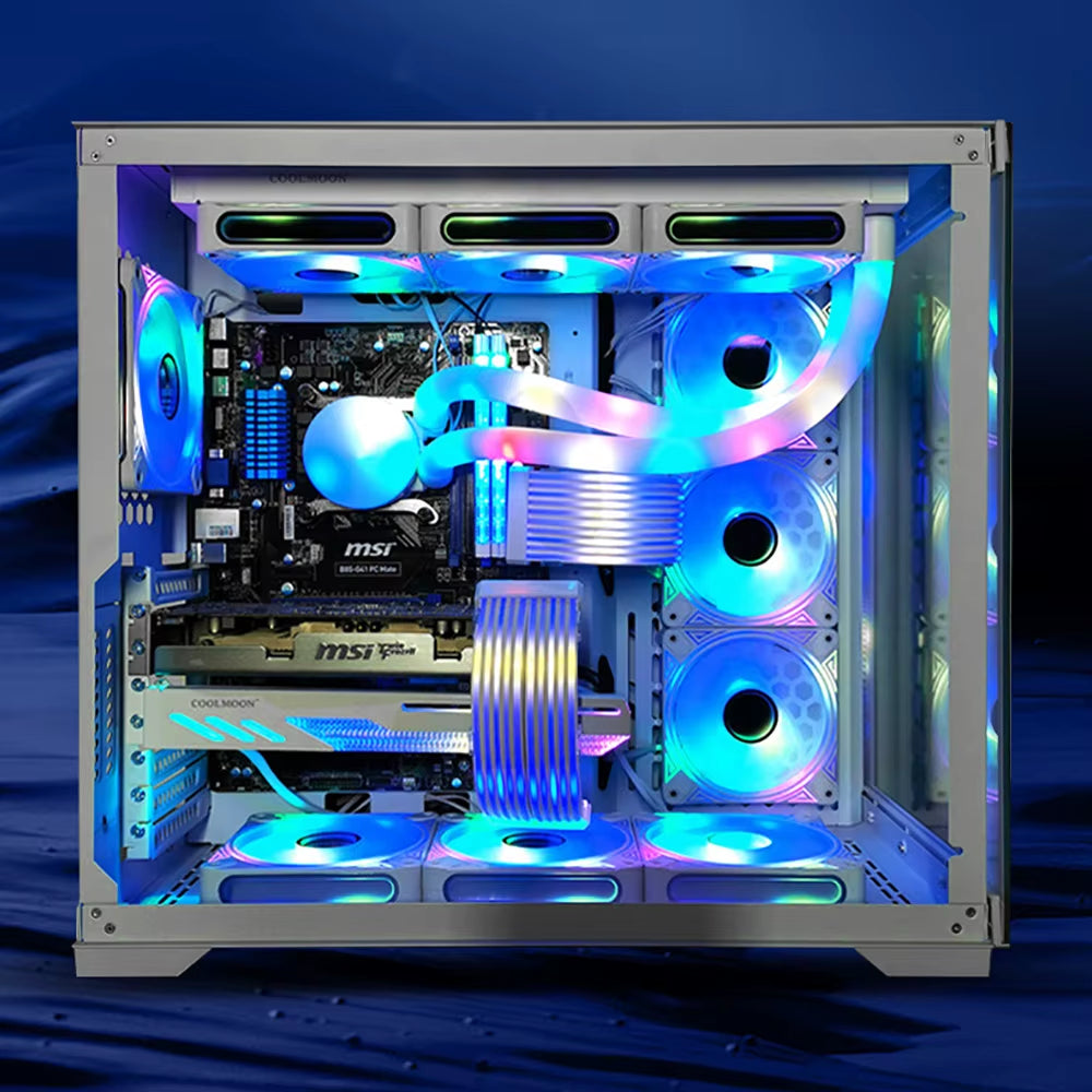 Vibrant RGB LED Light Strip Cover for ATX 24PIN Power Supply & GPU Cables - Enhance Your PC Setup!