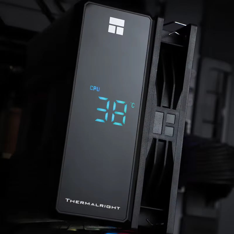 AX120-R ARGB PWM CPU Cooler with 4 Heat Pipes & Digital Display for LGA1851/1700/115X/1200 & AMD AM5