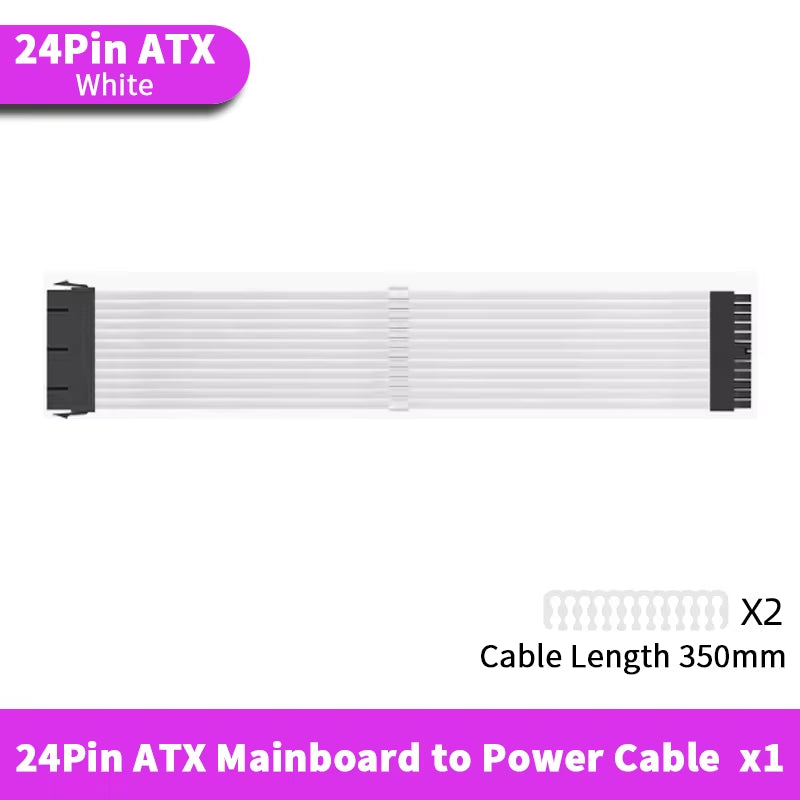 TEUCER EPS ATX PCI-E Extension Cable 350Mm 24PIN 4+4PIN 6+2PIN 8PIN PSU CPU GPU Motherboard Extension Cord