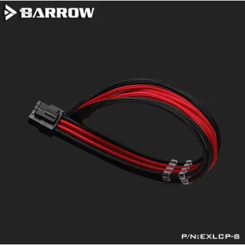Barrow PC PSU Module Power Extension Cable 24Pin ATX GPU 6+2Pin CPU 4+4Pin 18AWG Black-White Black-Red