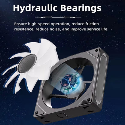 RGB 120mm PC Case Fan with Mirror Cycle Light Effect - High Performance 58.36CFM PWM CPU Cooler for Enhanced Cooling and Aesthetics