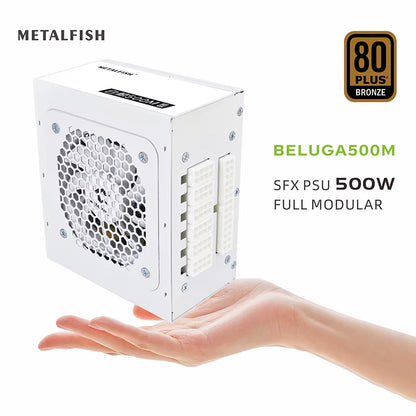 Full-Modular SFX-500W PSU 80Plus Bronze White Power Supply for Mini ITX Chassis Small Computer Case 100/220V
