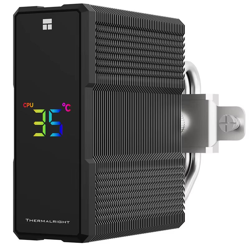 AX120-R ARGB PWM CPU Cooler with 4 Heat Pipes & Digital Display for LGA1851/1700/115X/1200 & AMD AM5