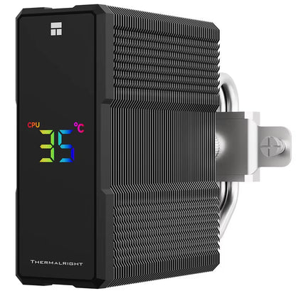 AX120-R ARGB PWM CPU Cooler with 4 Heat Pipes & Digital Display for LGA1851/1700/115X/1200 & AMD AM5