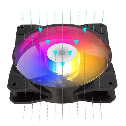 Aigo P16 RGB FAN Ventoinha 120Mm Pc Computer Case Fan Rainbow Heatsink 4PIN 12Cm White CPU Cooler Silent Fan Cooling Ventilador