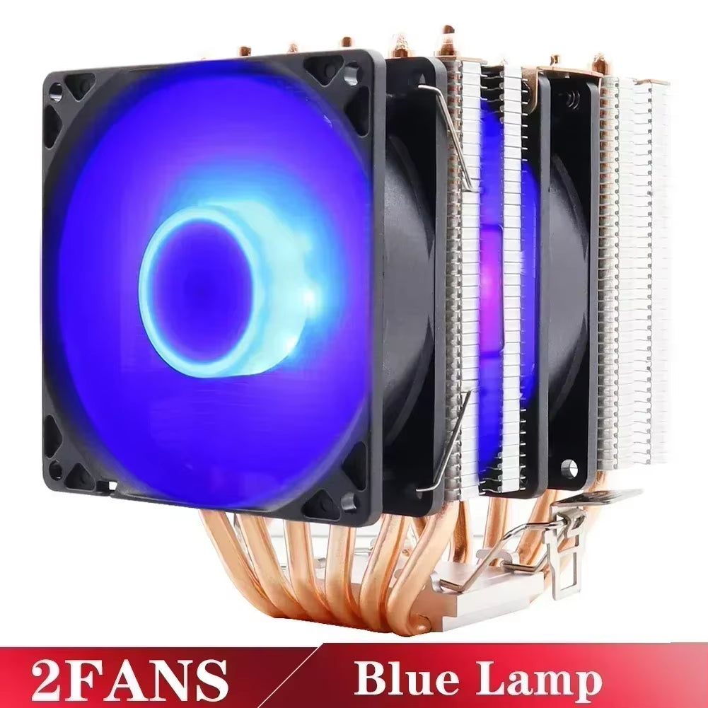 Ultra-Quiet 6 Heatpipe CPU Cooler - 160W PWM Fan for Intel & AMD Compatibility