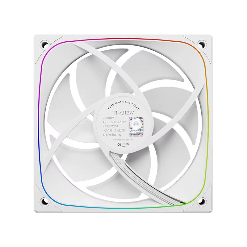TL-Q12 120MM PWM/ARGB Performance Halo Fan Multi-Faceted Minimalistic Lighting Effects S-FDB Bearings Case Fans