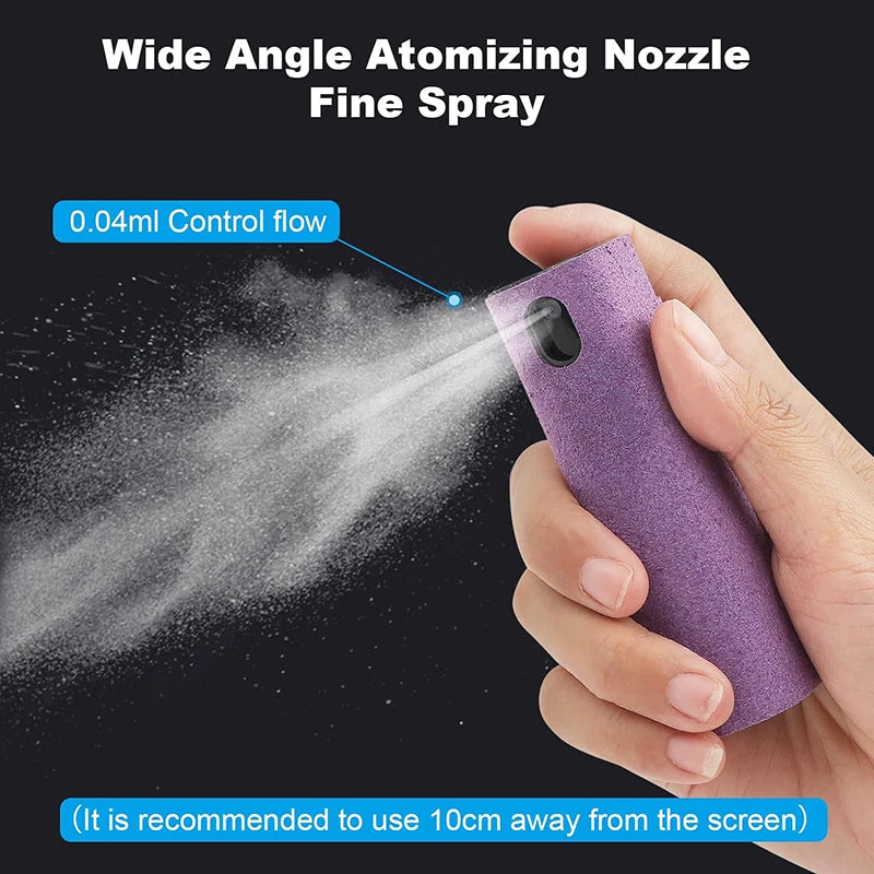 Mini Screen Cleaner Spray Smartphones Soft Microfiber Polishing Cloth Phone PC Cleaner Set Cleaning Brush for Apple Ipad Iphone