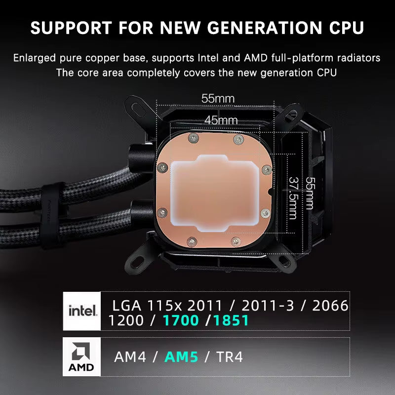 GLACIER ONE 360 M25 G2: Ultimate All-In-One Liquid CPU Cooler with Enhanced Cooling for LGA1700/1851 & AMD AM4/AM5