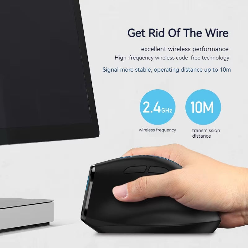 F-36A Vertical Handheld Wireless Mouse 2.4G Rechargeable Laptop Mouse Wireless Gaming Mouse