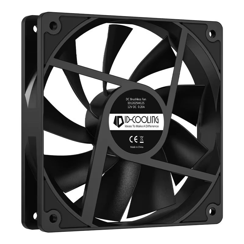 ID-COOLING XF-120-K 120Mm 4Pin PWM CPU Cooler PC Case Fan 700-1800RPM Silent Hydraulic Bearing for Cooling Radiator & Chassis