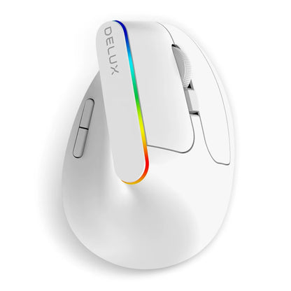 M618C Wireless Silent Ergonomic Vertical 6 Buttons Gaming Mouse USB Receiver RGB 1600 DPI Optical Mice with for PC Laptop