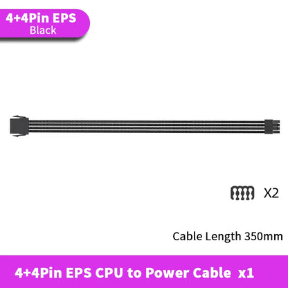 TEUCER EPS ATX PCI-E Extension Cable 350Mm 24PIN 4+4PIN 6+2PIN 8PIN PSU CPU GPU Motherboard Extension Cord