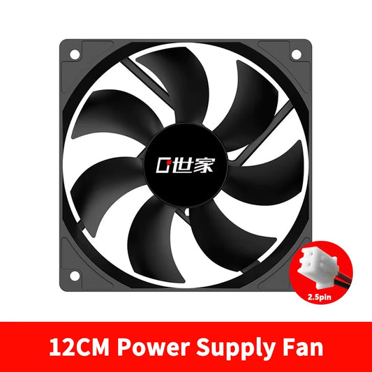 12CM/14CM PSU Power Fan Power Supply Fan 2.54-2PIN Power Supply Connector 1100-1200RPM Power Fan 120MM 140MM