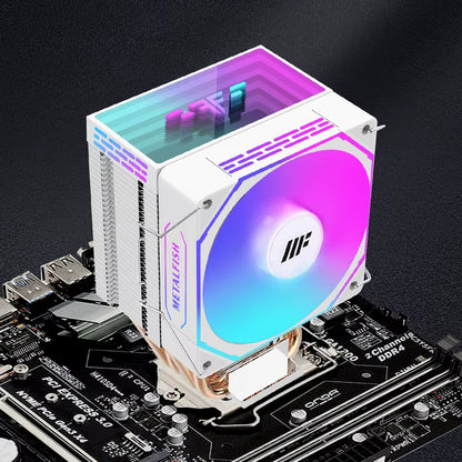 ZH1400 CPU Cooler with 4 Heatpipes & Silent ARGB Fan - Compatible with Intel & AMD Processors