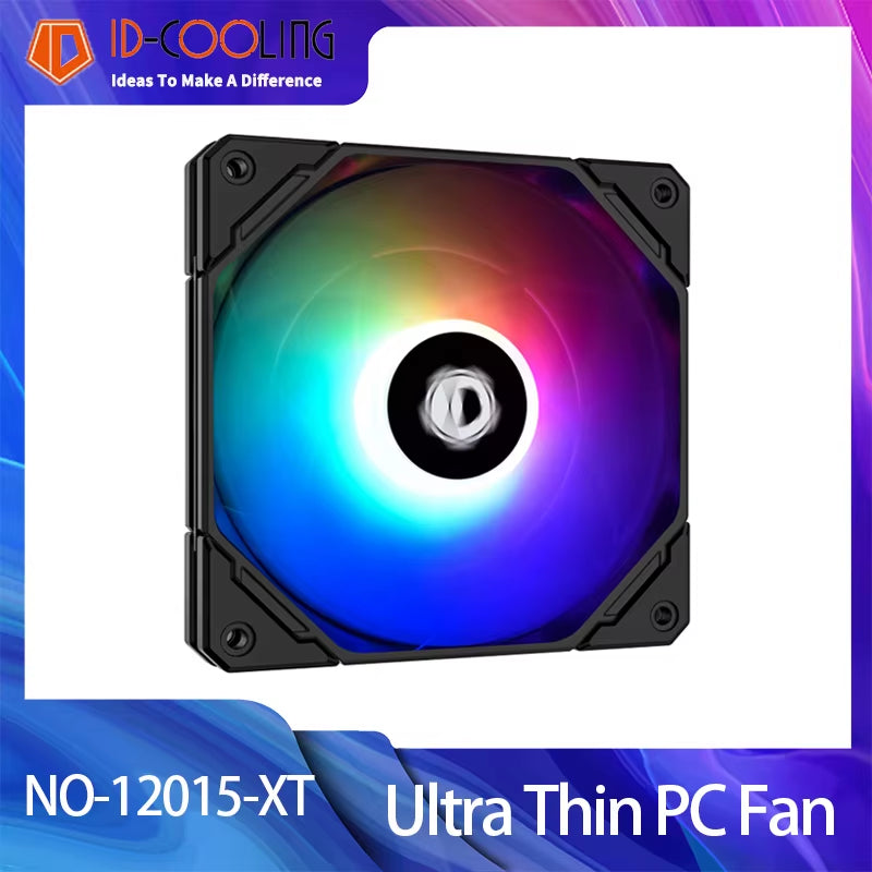 ID-COOLING NO-12015-XT ARGB Ultra Thin CPU Heatsink Fan PWM Temperature Control CPU Cooler Fan Water Cooled Chassis Fan