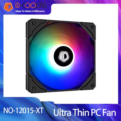 ID-COOLING NO-12015-XT ARGB Ultra Thin CPU Heatsink Fan PWM Temperature Control CPU Cooler Fan Water Cooled Chassis Fan