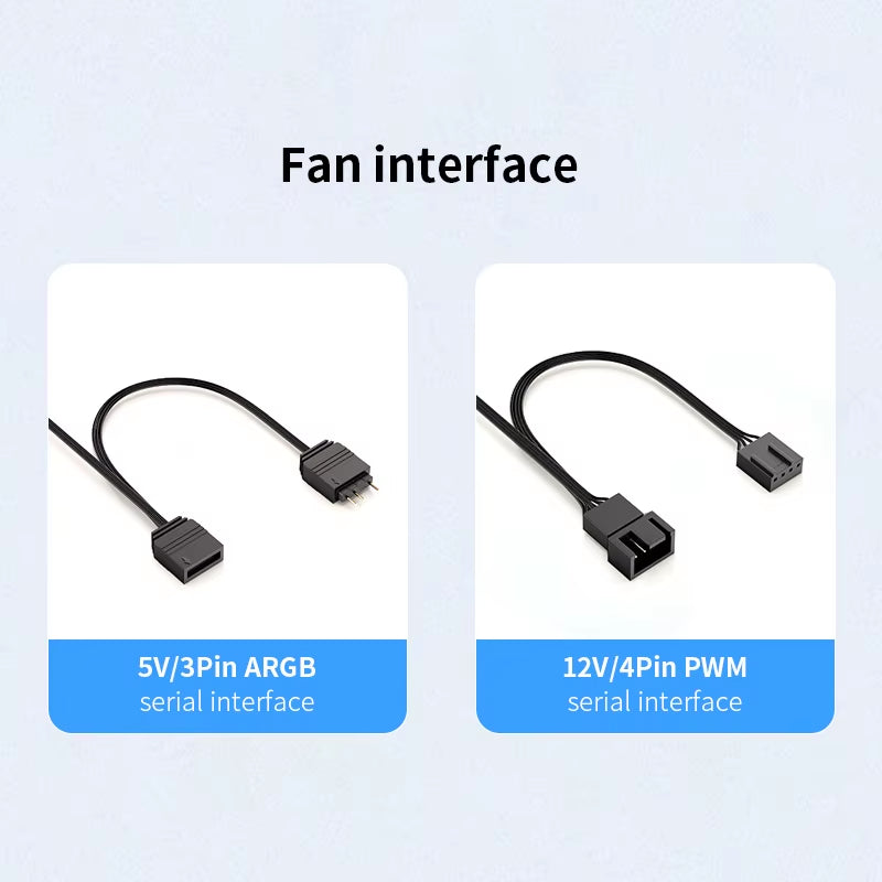 Prism 4 PRO 3PCS PC Case Fan 120Mm ARGB Cyclic Mirror Light Effect PWM 800-2000RPM CPU Cooler Ventilador