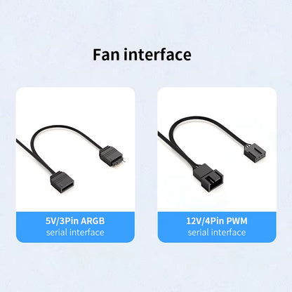 Prism 4 PRO 3PCS PC Case Fan 120Mm ARGB Cyclic Mirror Light Effect PWM 800-2000RPM CPU Cooler Ventilador