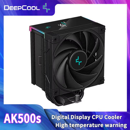 Deepcool AK500S High-Performance CPU Cooler with Digital Display - 5 Heat Pipes, 240W TDP, 120mm Silent Air-Cooling Solution