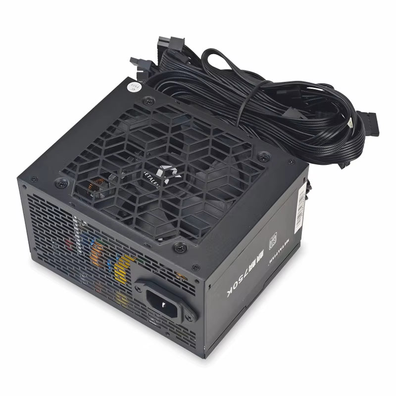 KIRIN750K Black Chassis Power Supply ATX-600W 700W 80 plus SILVER PSU Support ATX3.0 for Game Desktop (100-240V)