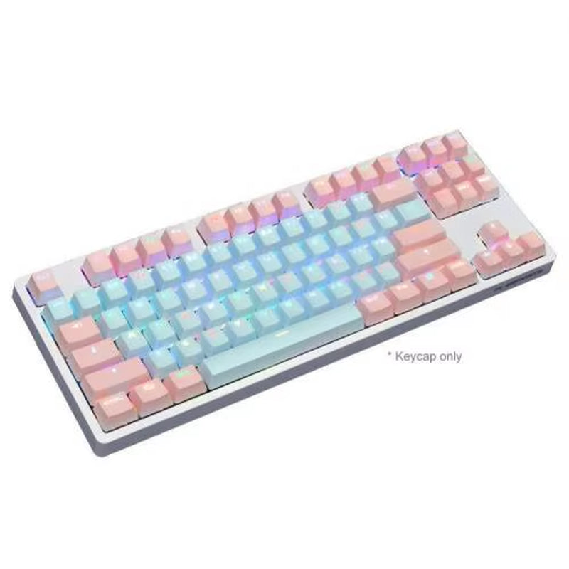 Key Cap 87Pcs/Set PBT Color Matching Light-Proof Mechanical Keyboard Keycaps Replacement Gaming Keyboard Computer Accessories