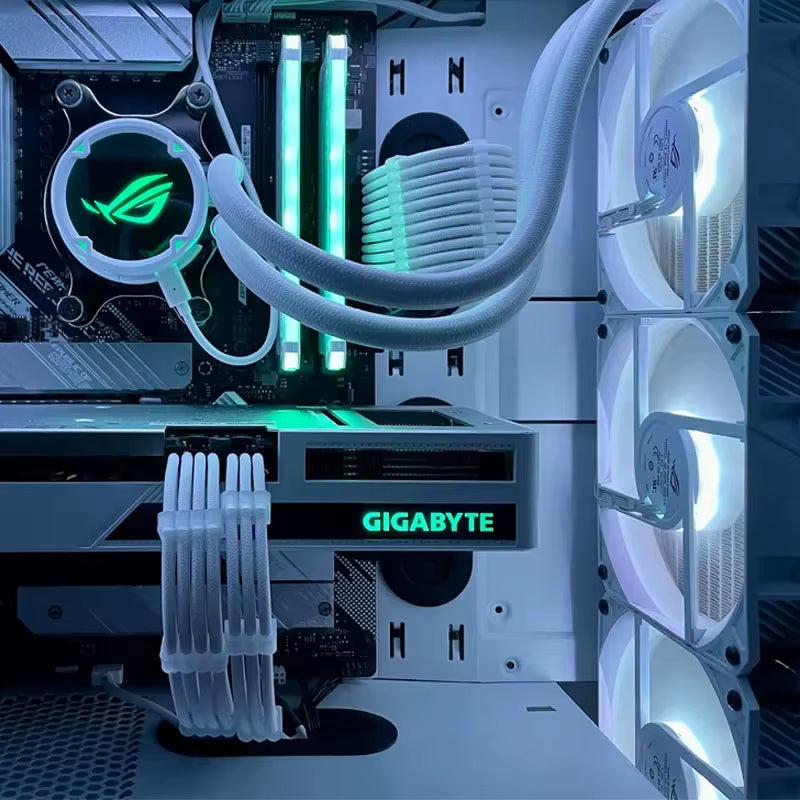 TEUCER 35CM CPU PSU Extension Cable Kit 3 in 1 24Pin ATX GPU 6+2Pin PCI-E 4+4Pin EPS Extension Cable Power Cord with Comb