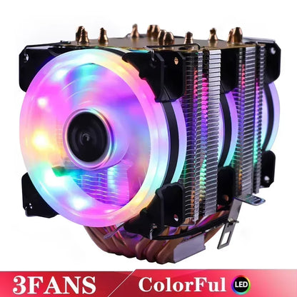 Ultra-Quiet 6 Heatpipe CPU Cooler - 160W PWM Fan for Intel & AMD Compatibility